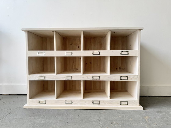 Image 1 of Wooden Shoe Storage Cubby Holes Unit