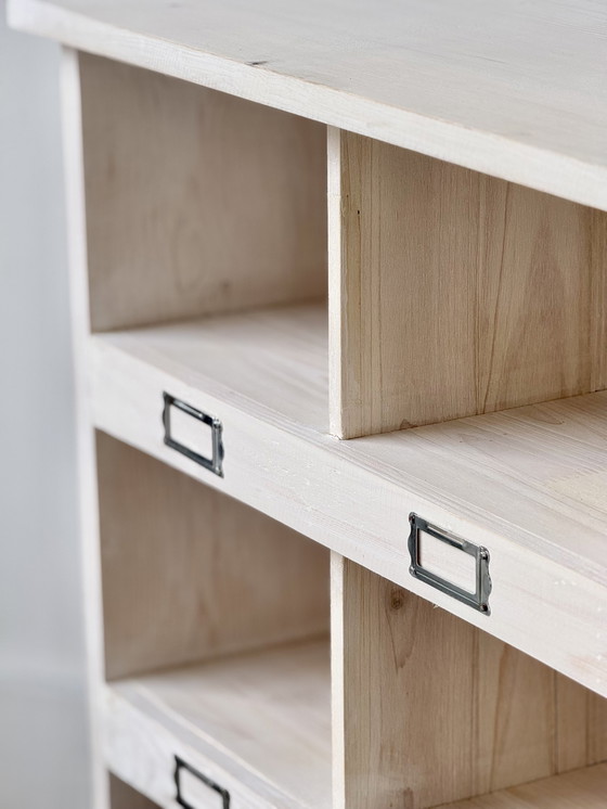 Image 1 of Wooden Shoe Storage Cubby Holes Unit