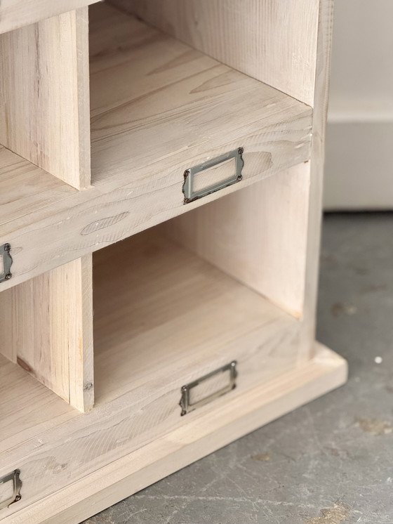 Image 1 of Wooden Shoe Storage Cubby Holes Unit