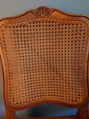 4x  French Louis XV Wood Style Dining Room Cane Chairs