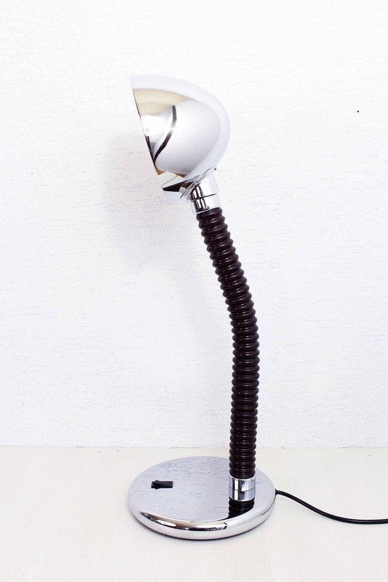 Image 1 of Chromed Metal Desk Lamp From The 70S