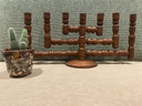 Vintage wooden candlestick with seven arms