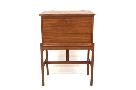 Image 1 of Scandinavian Teak Secretary "Model 67", Arne Wahl Iversen, Vinde Møbelfabrik, Denmark, 1950