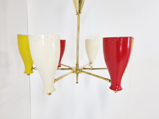 Image 1 of Mid century coloured chandelier, 1950s