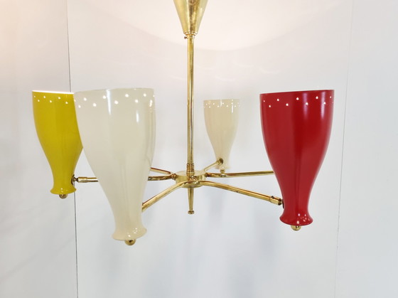 Image 1 of Mid century coloured chandelier, 1950s