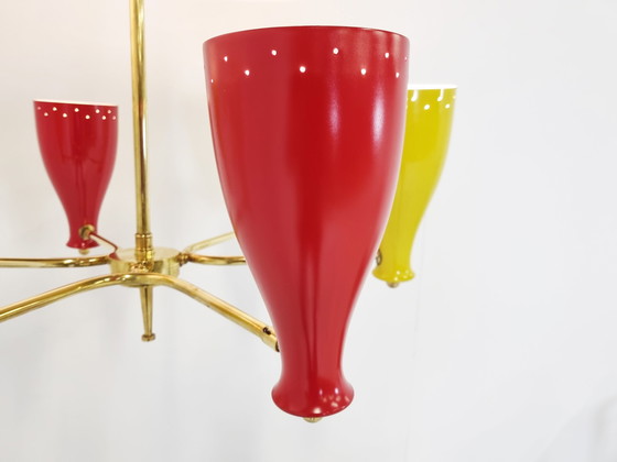 Image 1 of Mid century coloured chandelier, 1950s