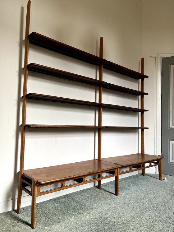 Image 1 of Vintage Wooden Bookcase, Design By William Watting