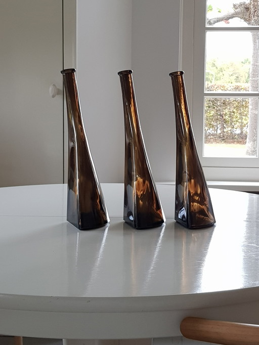 3x O Frey & Co Paco carafes Suisse Berne verre 1970