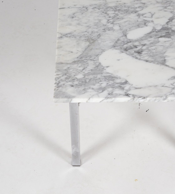 Image 1 of Postmodern Salon/Bistro Table In Marble And Chrome