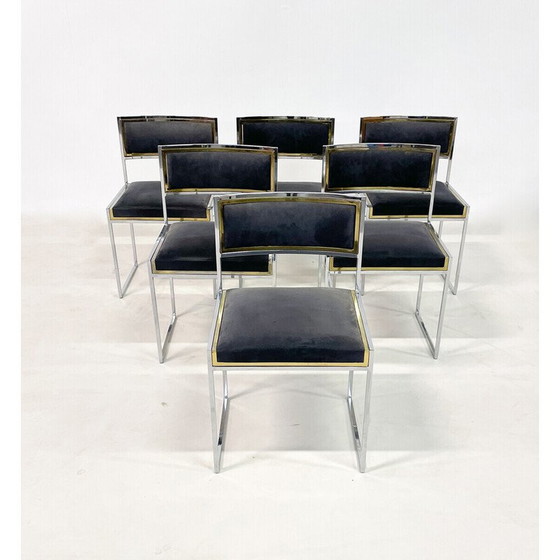 Image 1 of Set of 6 mid-century dining chairs, Italy 1970s