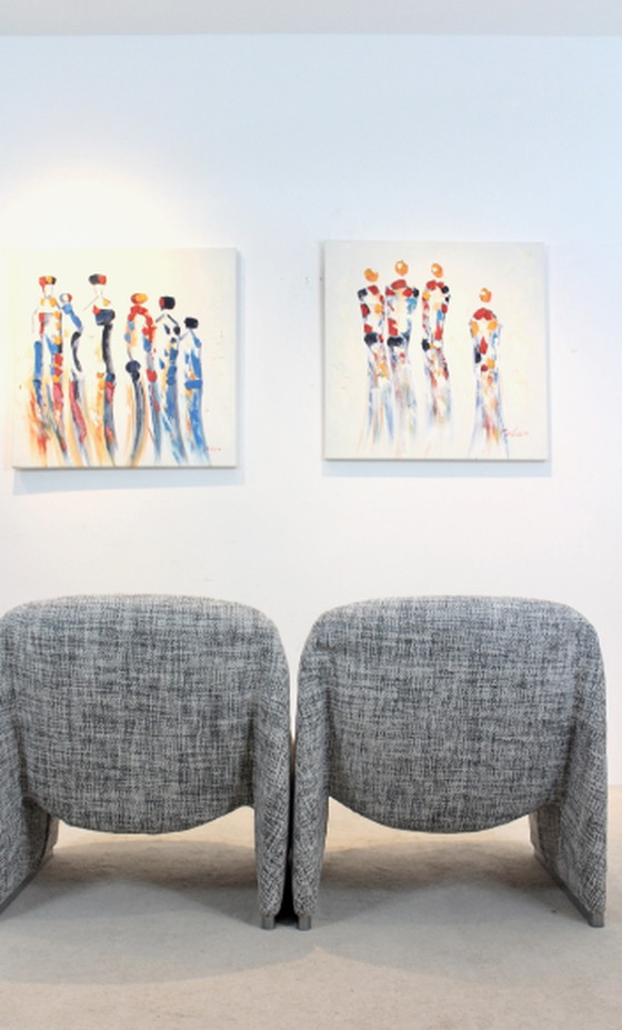 Image 1 of Pair of Artifort Alky Chairs by Giancarlo Piretti