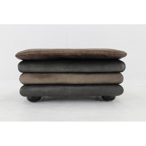 Image 1 of Vintage Wiener Werkstätte Brutalist letaher adjustable armchair, 1970s