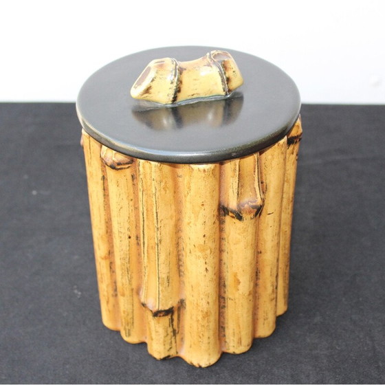 Image 1 of Ceramic bamboo colored pot by Pol Chambost - 1950s