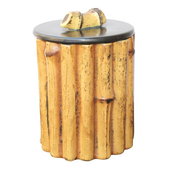 Image 1 of Ceramic bamboo colored pot by Pol Chambost - 1950s