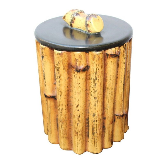 Image 1 of Ceramic bamboo colored pot by Pol Chambost - 1950s