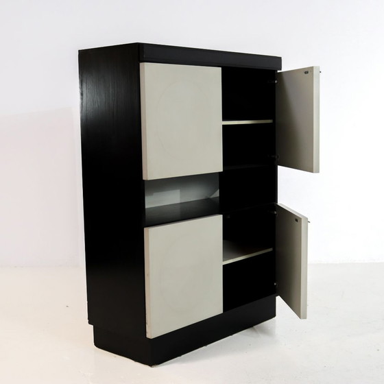 Image 1 of Brutalist bar cabinet white/black 70s