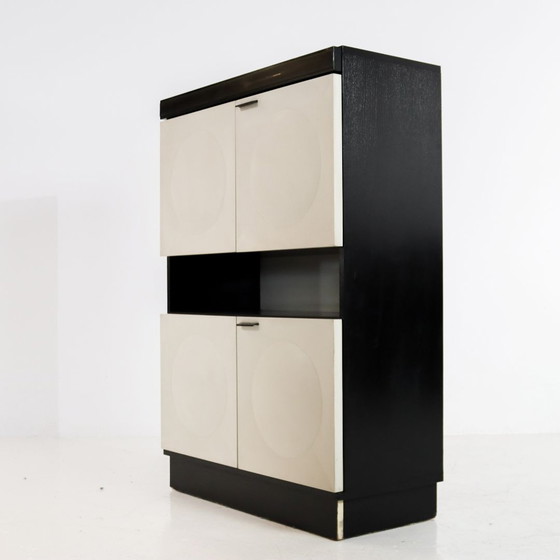 Image 1 of Brutalist bar cabinet white/black 70s