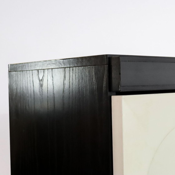 Image 1 of Brutalist bar cabinet white/black 70s