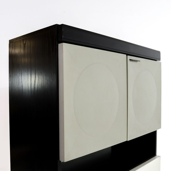 Image 1 of Brutalist bar cabinet white/black 70s