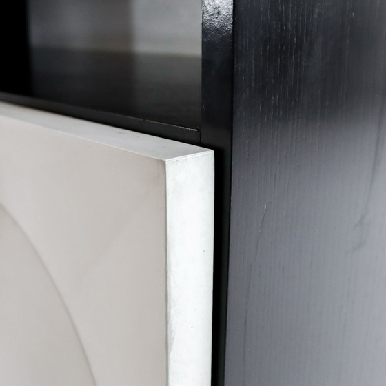 Image 1 of Brutalist bar cabinet white/black 70s