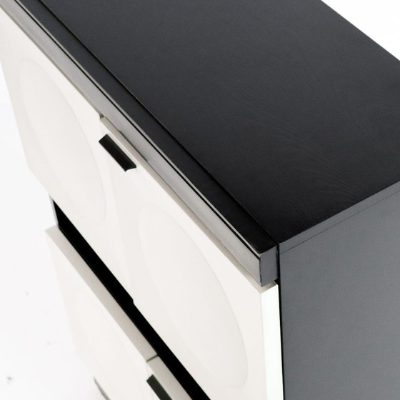 Image 1 of Brutalist bar cabinet white/black 70s