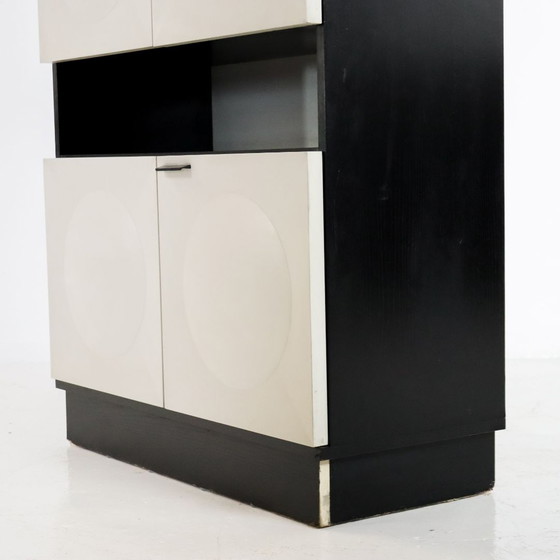 Image 1 of Brutalist bar cabinet white/black 70s