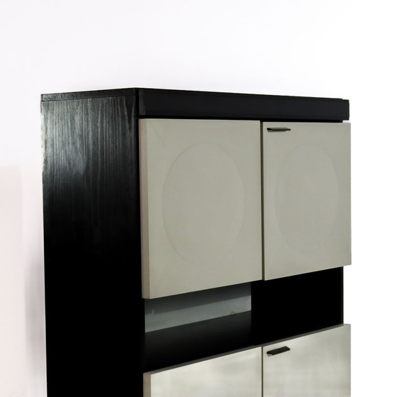 Image 1 of Brutalist bar cabinet white/black 70s