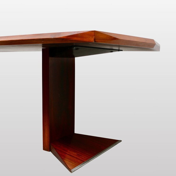 Image 1 of Vintage table in rosewood veneer, Italy 1970