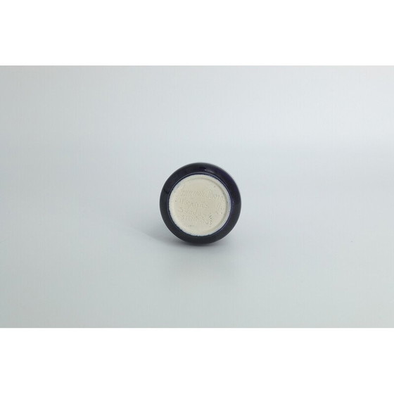 Image 1 of Vintage collectible vase in dark navy blue stoneware by Gunnar Borg for Höganäs Keramik, Sweden 1960