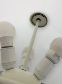 Lampada da terra vintage a forma di fungo