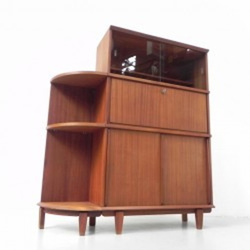 Vintage display case, liquor cabinet, mahogany, 1960s 