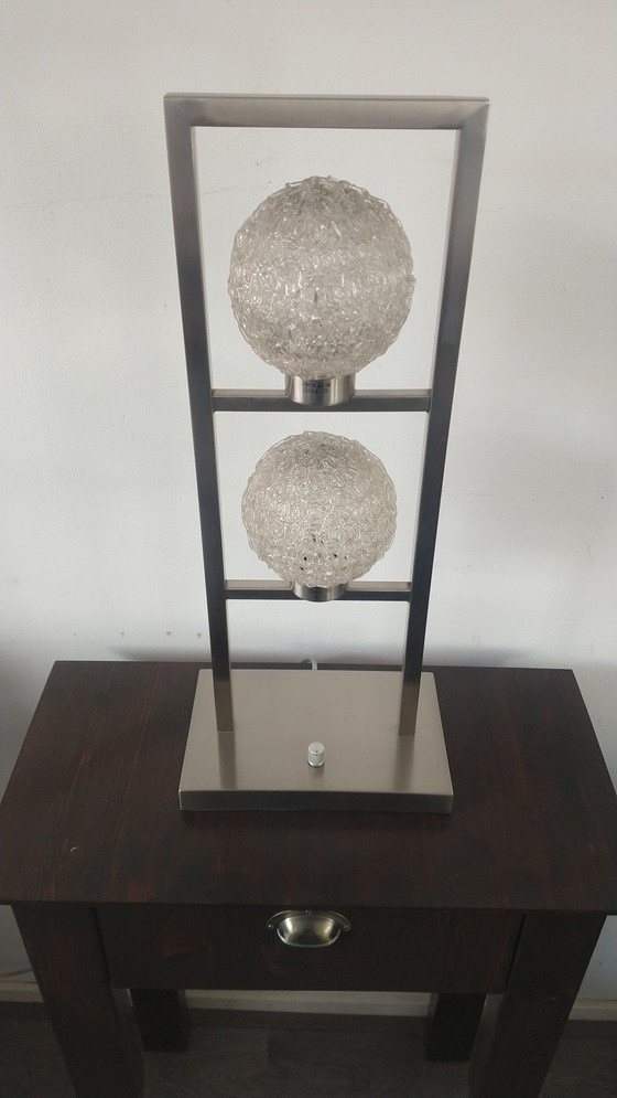 Image 1 of Table Lamp Stainless Steel With Dimmer