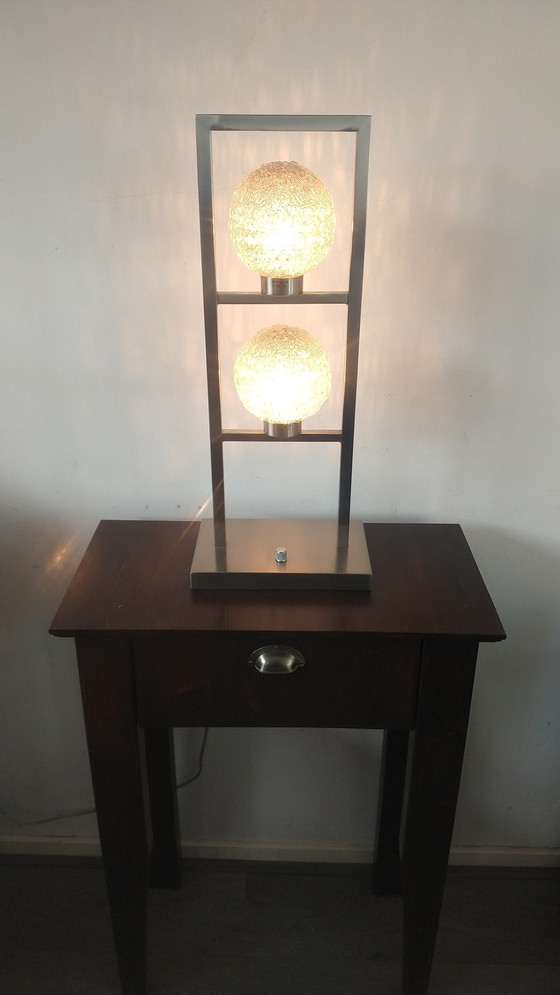 Image 1 of Table Lamp Stainless Steel With Dimmer