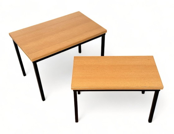 Image 1 of Tavolini vintage Mimiset con struttura in acciaio 