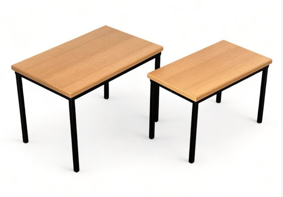 Image 1 of Tavolini vintage Mimiset con struttura in acciaio 