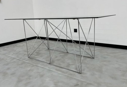 Dining Table With Folding Base From Max Sauze Studio, France, 1970S