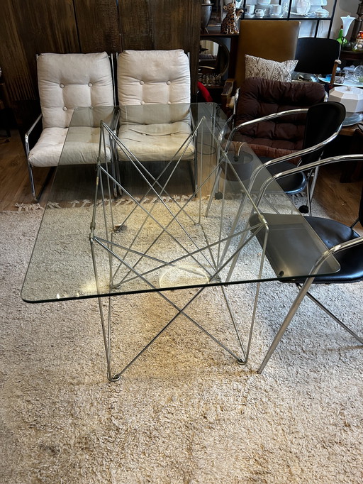 Dining Table With Folding Base From Max Sauze Studio, France, 1970S