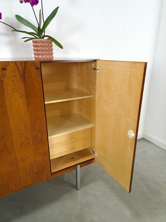 Image 1 of Tall sideboard Rio rosewood veneer with chrome legs