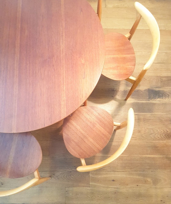 Image 1 of The Heart Dining Room Set By Hans J. Wegner For Fritz Hansen