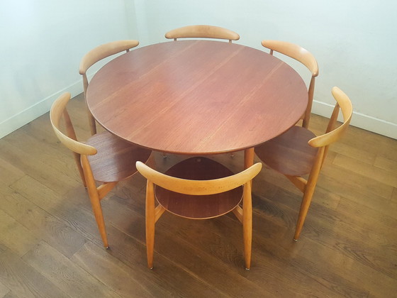 Image 1 of The Heart Dining Room Set By Hans J. Wegner For Fritz Hansen