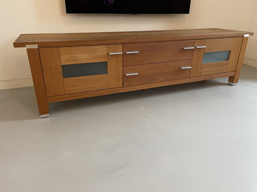 TV Furniture Solid Oak, Hans Daalder, Model Steel