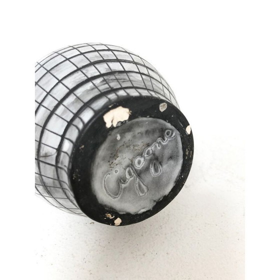 Image 1 of Vintage grey ceramic soliflore, 1970