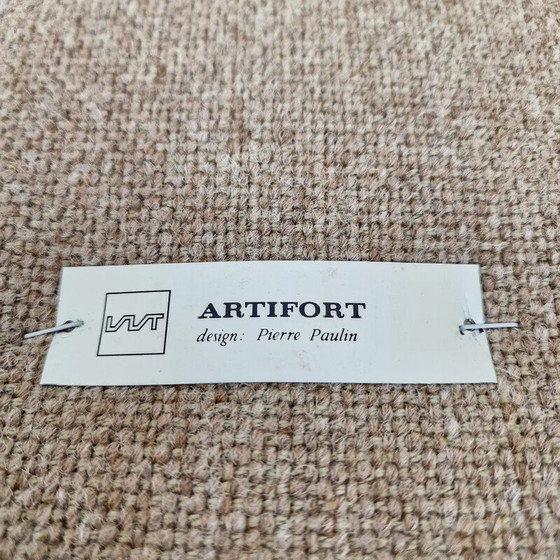 Image 1 of Poltrona vintage Oyster con poggiapiedi e gambe in metallo nichelato di Pierre Paulin per Artifort, 1960