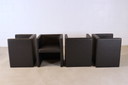 4x leather designer armchair