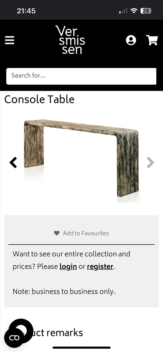 Image 1 of Weathered wood console table by Versmissen