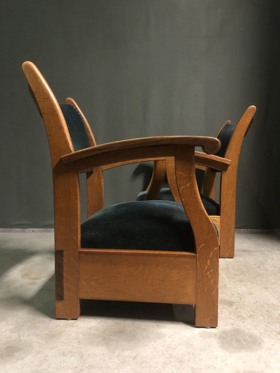 Image 1 of 2x Amsterdamse School Lounge Chairs