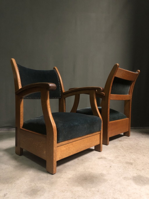 2x Amsterdamse School Lounge Chairs