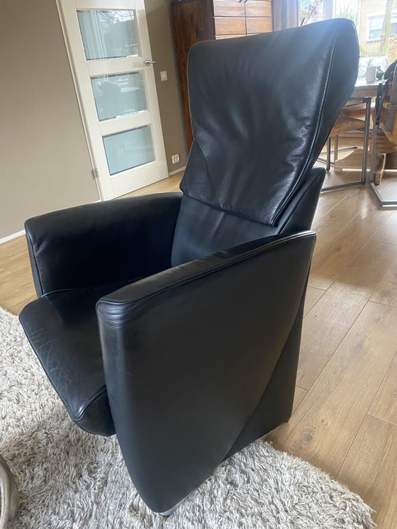 Image 1 of Black Leather Jori Armchair