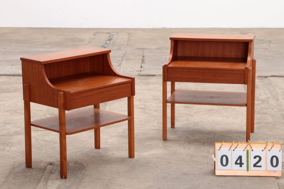 Image 1 of Scandinavian Nightstands Teak by Ab Carlstrom & Co,1960 Sweden