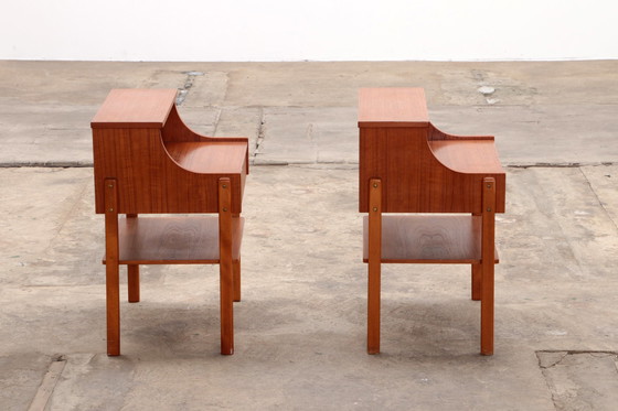 Image 1 of Scandinavian Nightstands Teak by Ab Carlstrom & Co,1960 Sweden